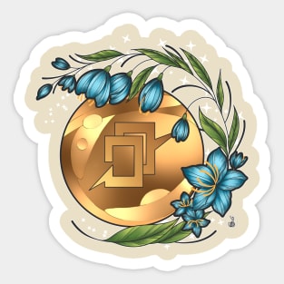 Astrologian from FF14 Job Crystal with Flowers Sticker